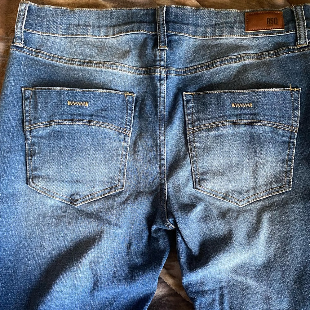 RSQ Mens Jeans 32x32 Seattle Skinny Tapered Blue Denim - Picture 7 of 8